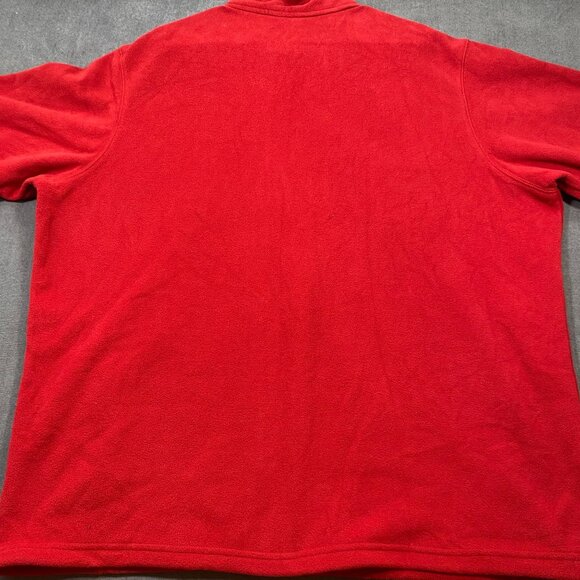 Columbia Red Full-Zip Fleece Jacket SZ XXL Mens Lightweight Warm Adjustable Hem - Picture 2 of 13